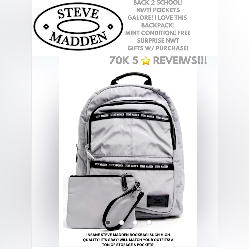 NWT! STEVE MADDEN BAG! IT IS AMAZING! COMES W/ COMPARTMENTS GALORE & POUCH!